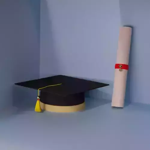 Graduation cap 3D Model