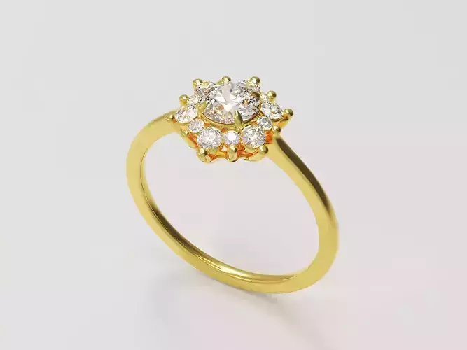 simple engagement ring Free 3D print model