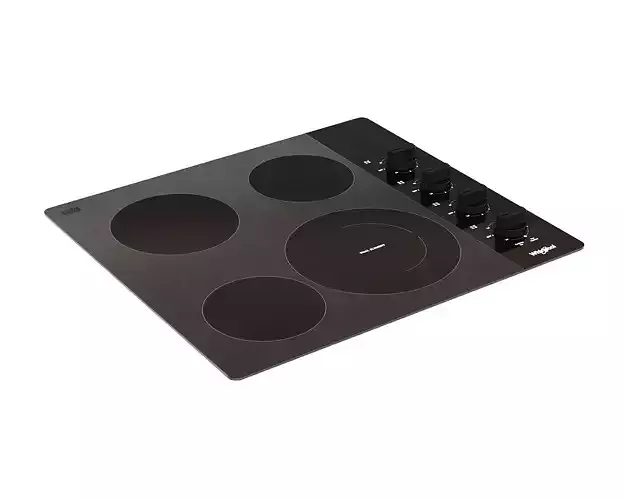 Whirlpool 24 Electric Cooktop WCE55US4HB 3D model