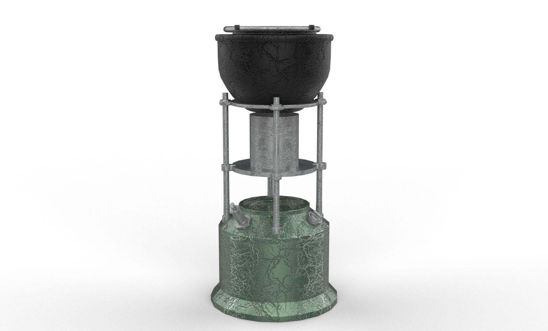 pocket lamp Low-poly 3D model_2