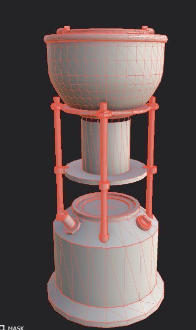 pocket lamp Low-poly 3D model_5