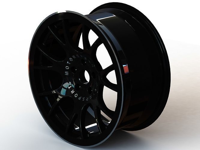 BBS CH-R Black Wheel with Painted Finish Rim 19 inches 3D model