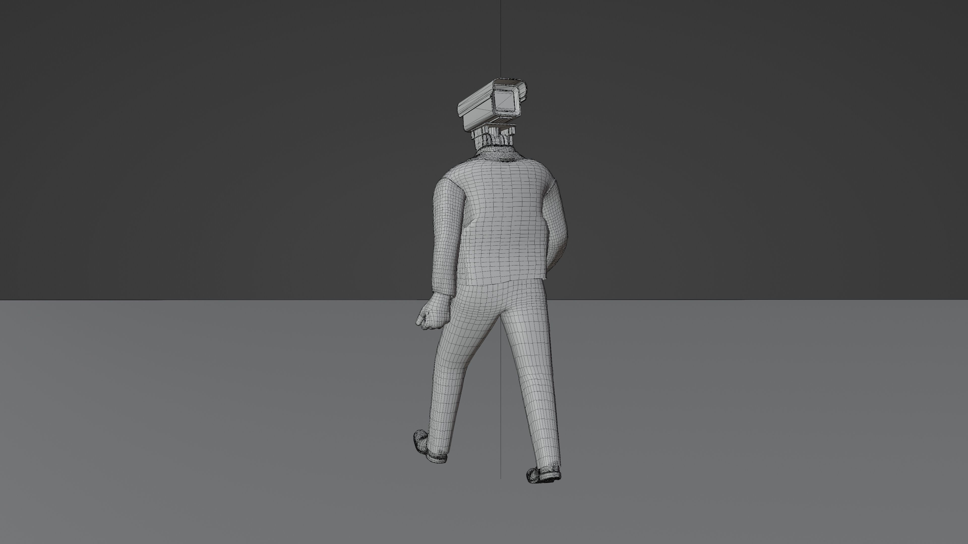 Camera man skibidi toilet Low-poly 3D model_16