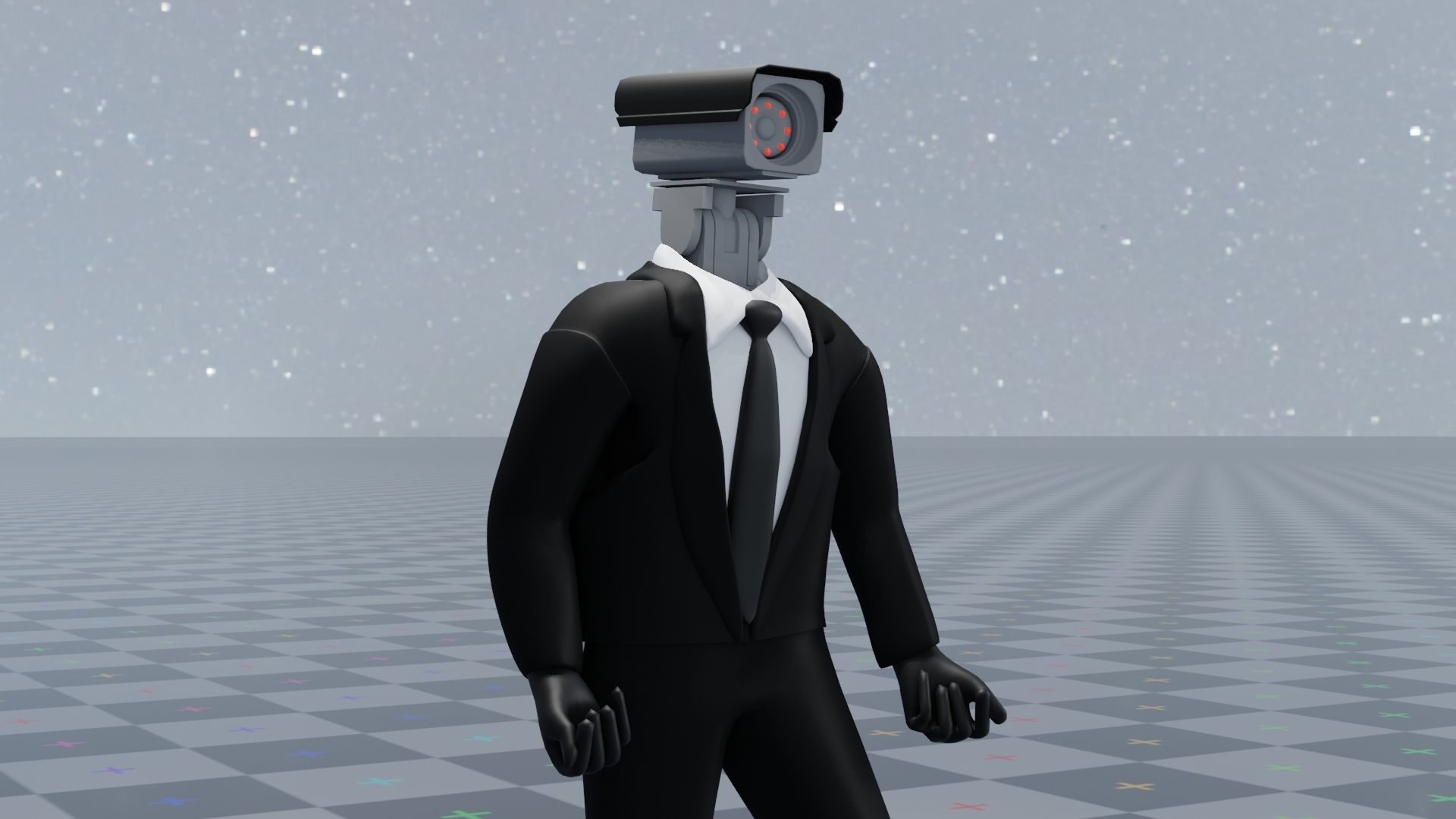 Camera man skibidi toilet Low-poly 3D model_2