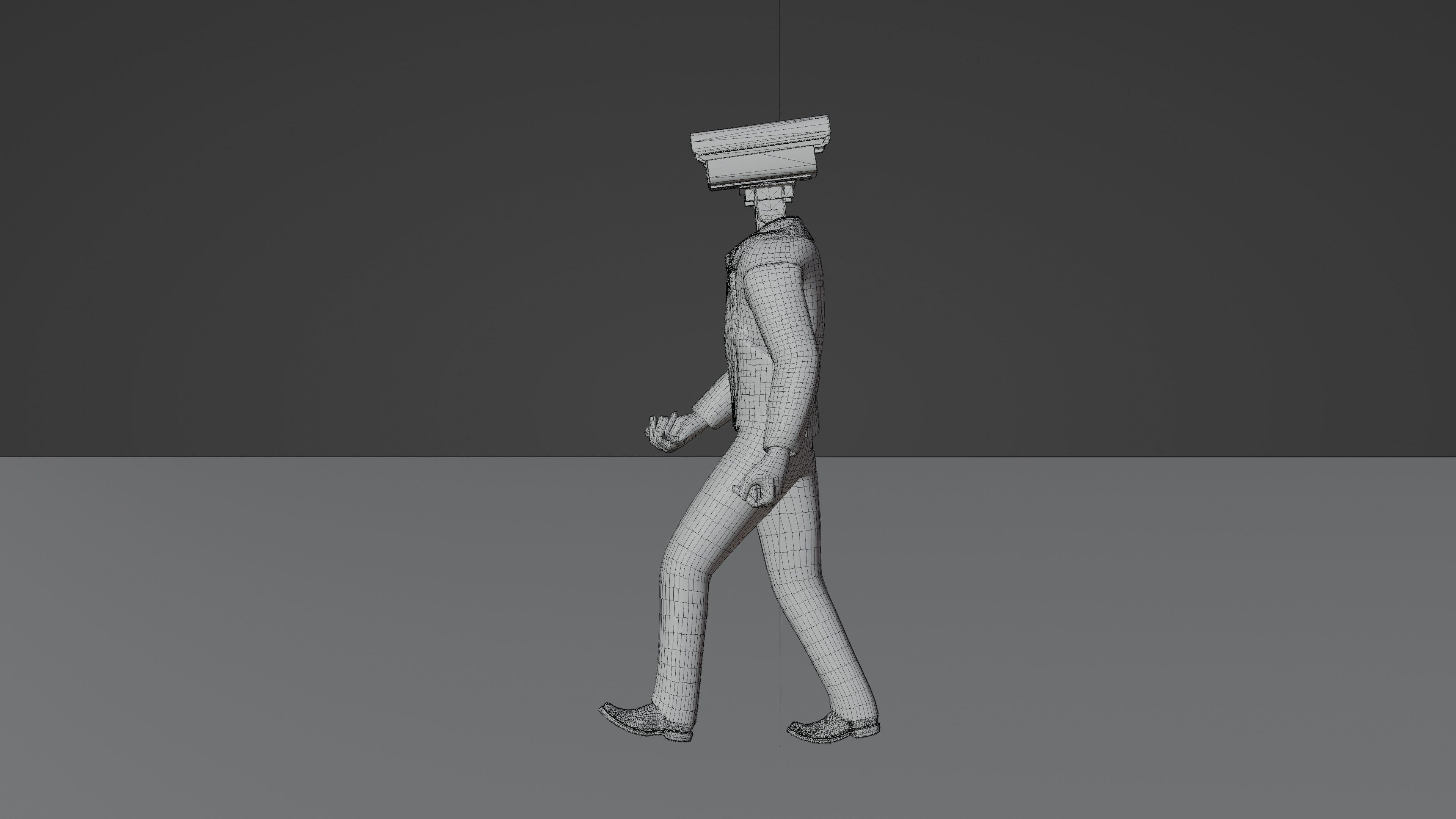 Camera man skibidi toilet Low-poly 3D model_15