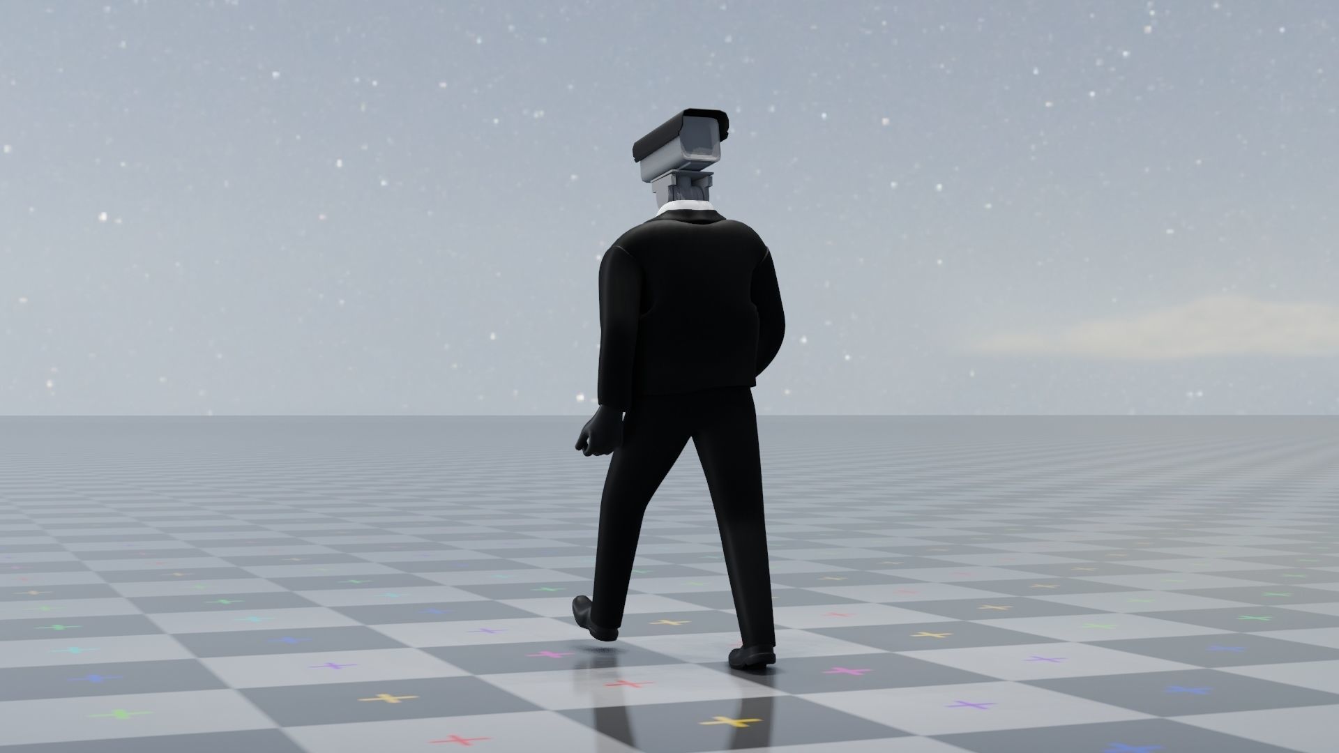 Camera man skibidi toilet Low-poly 3D model_6