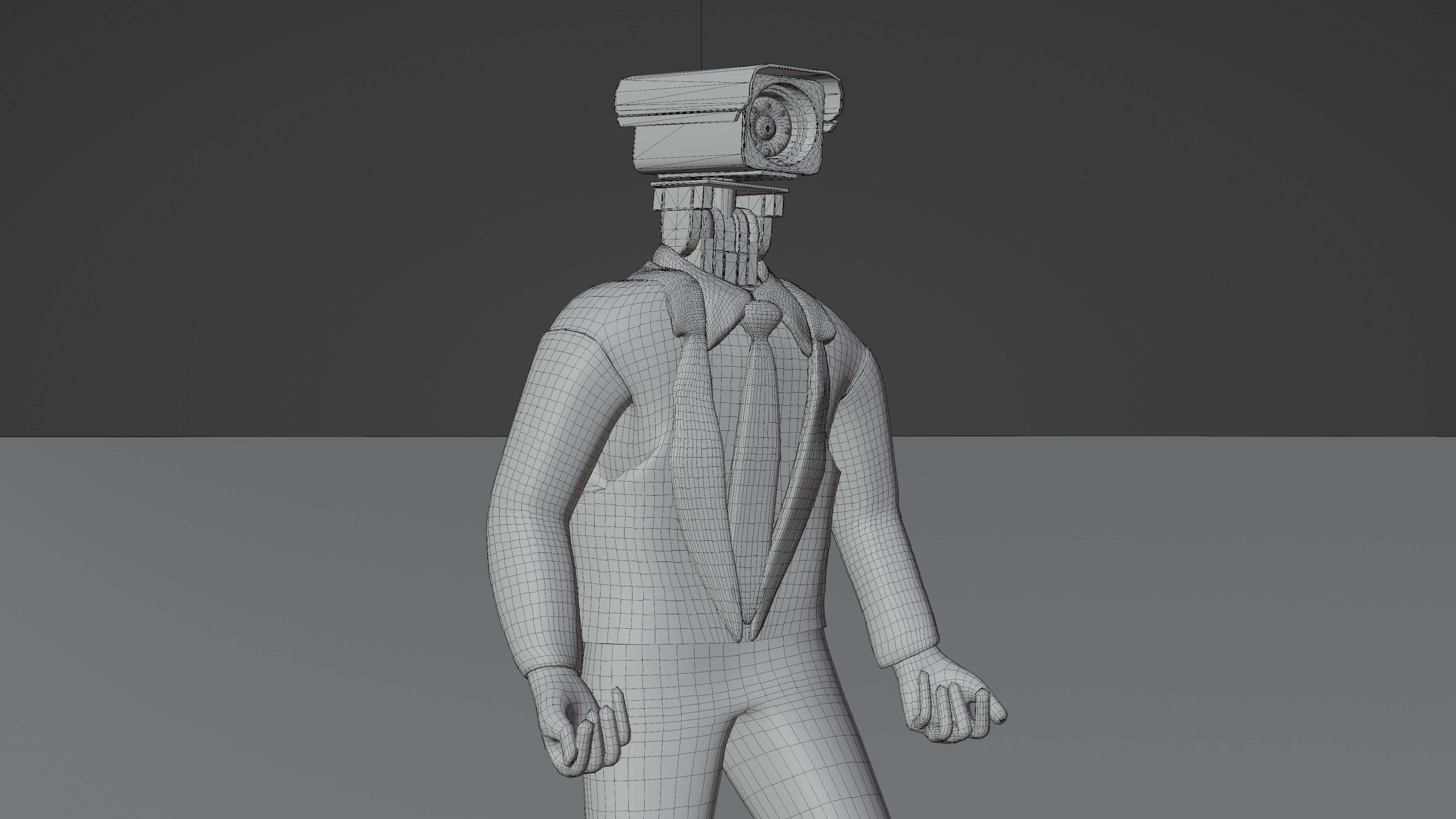 Camera man skibidi toilet Low-poly 3D model_12