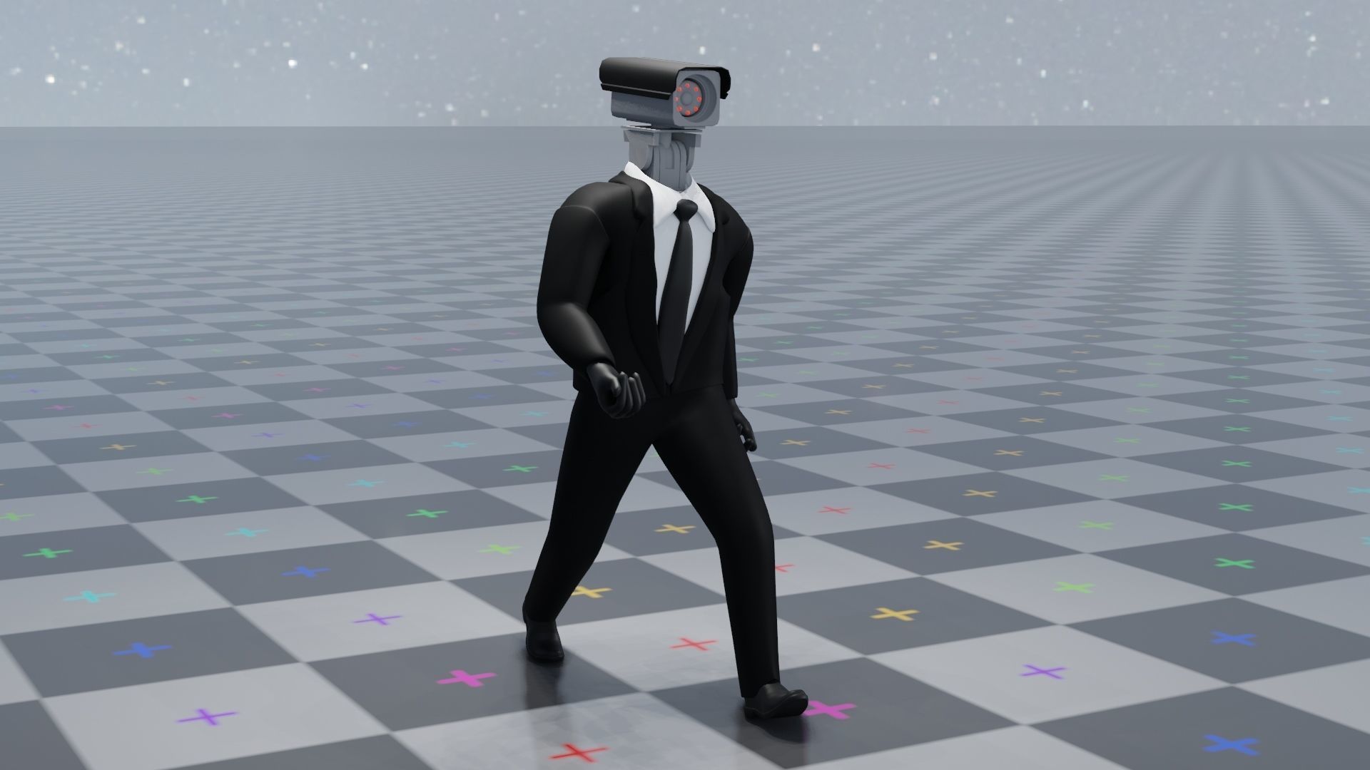 Camera man skibidi toilet Low-poly 3D model_10