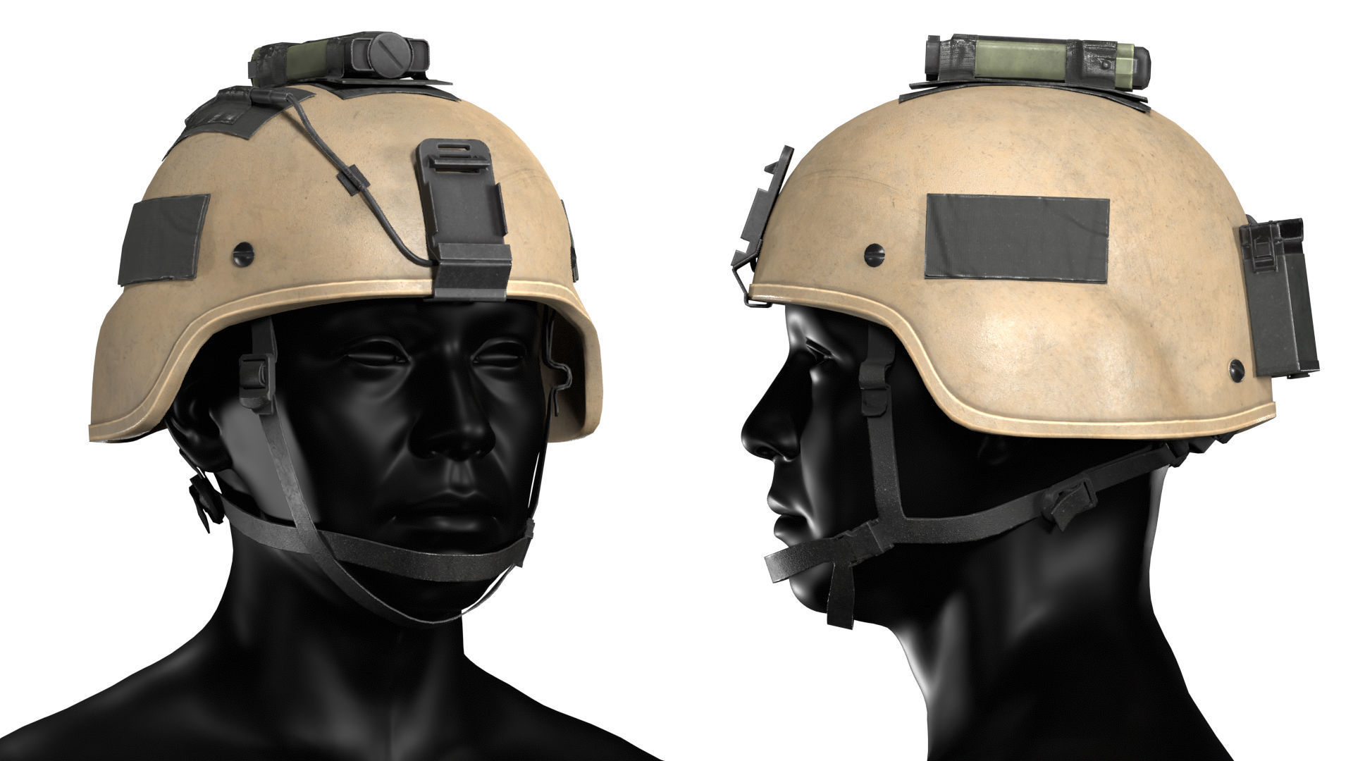 MICH HELMET LOW CUT Low-poly 3D model_8