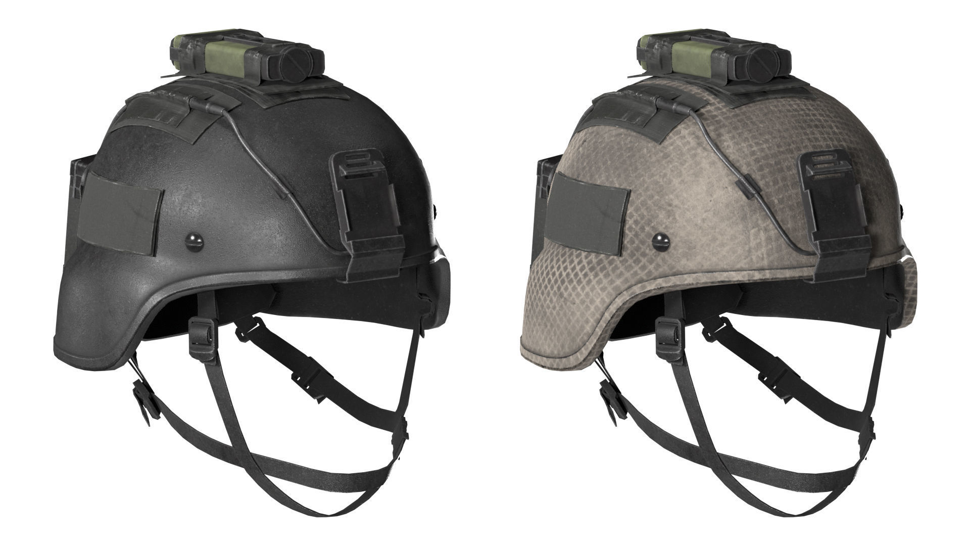 MICH HELMET LOW CUT Low-poly 3D model_1
