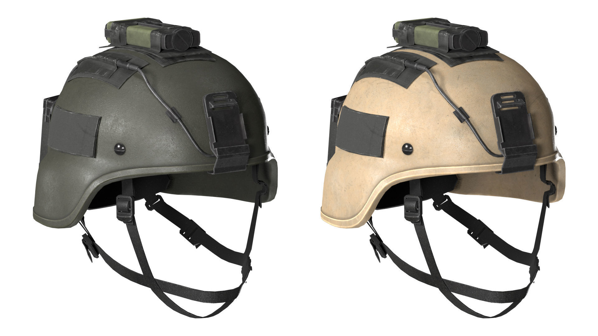 MICH HELMET LOW CUT Low-poly 3D model_2