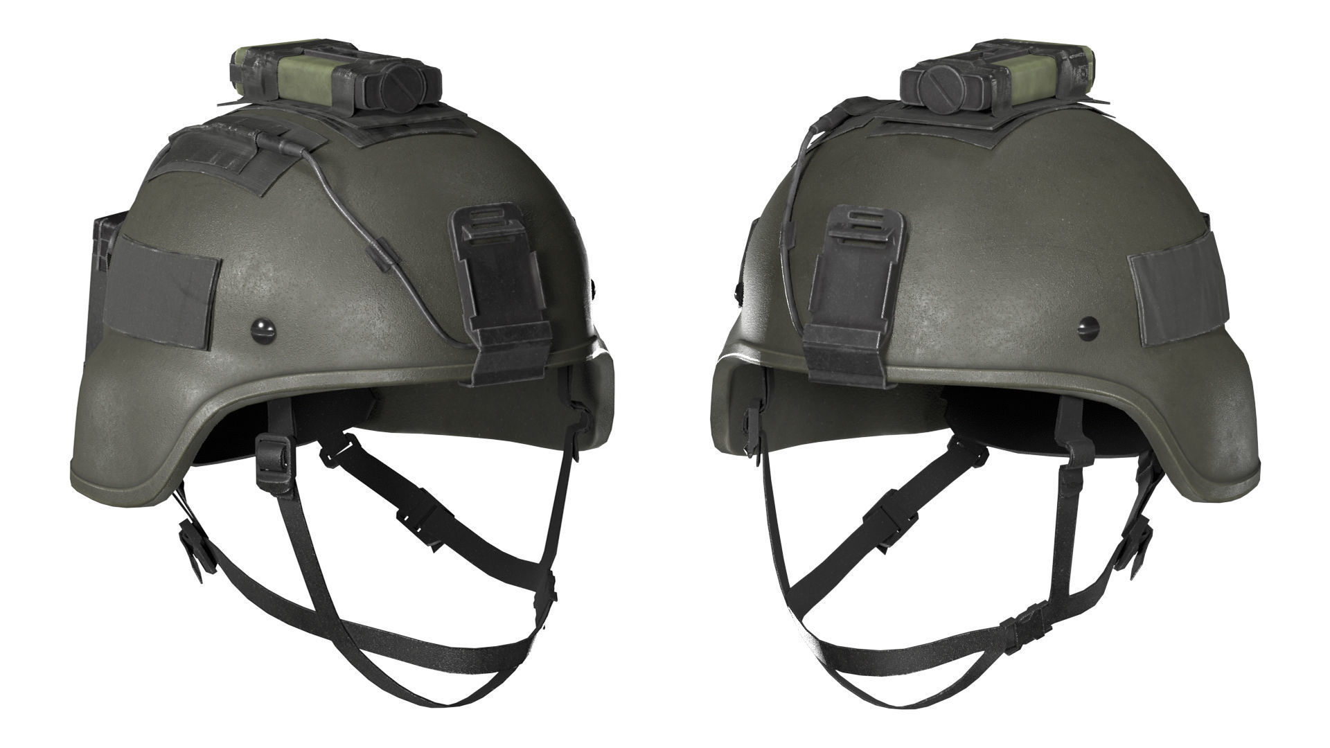 MICH HELMET LOW CUT Low-poly 3D model_5