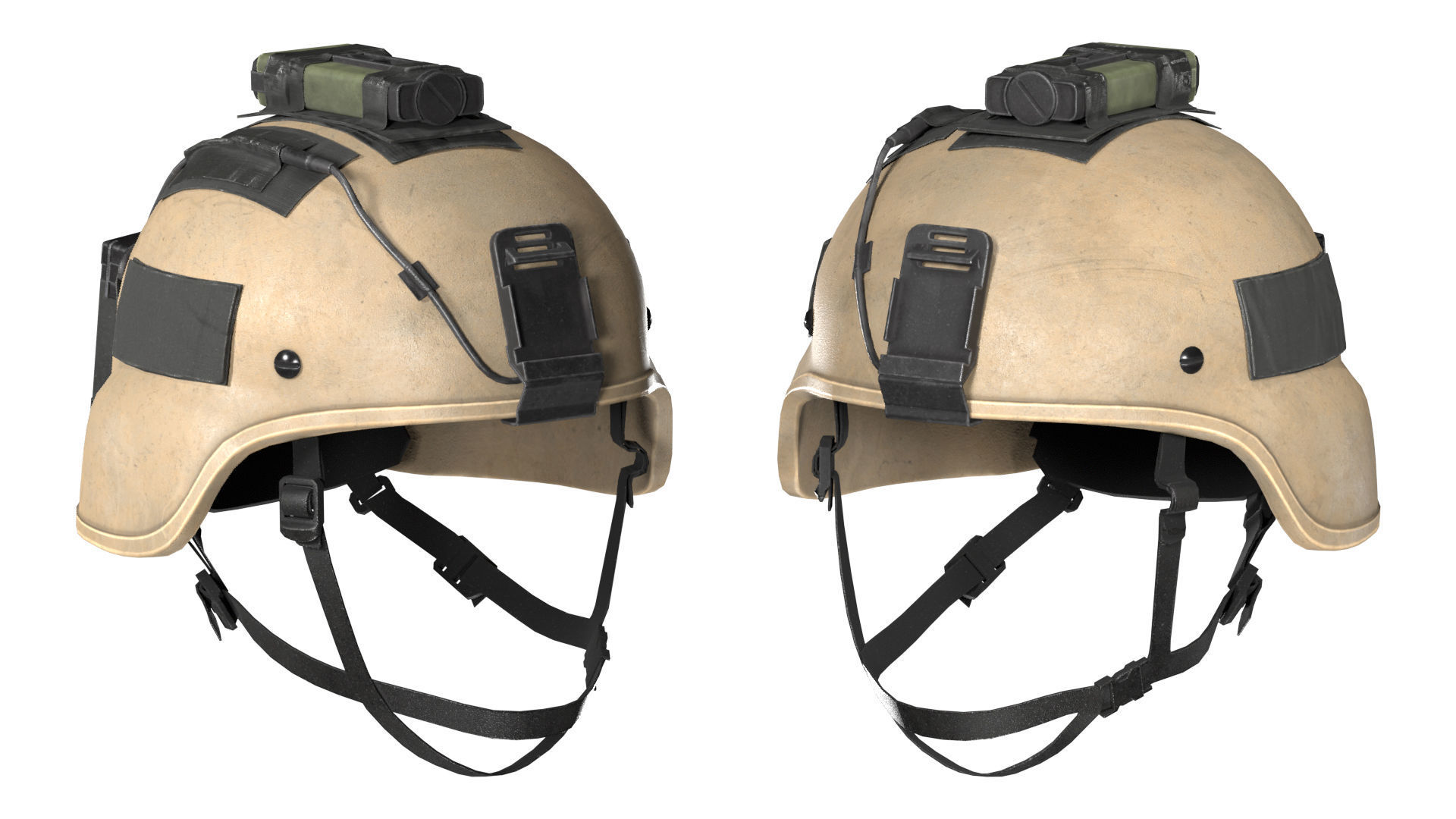 MICH HELMET LOW CUT Low-poly 3D model_4