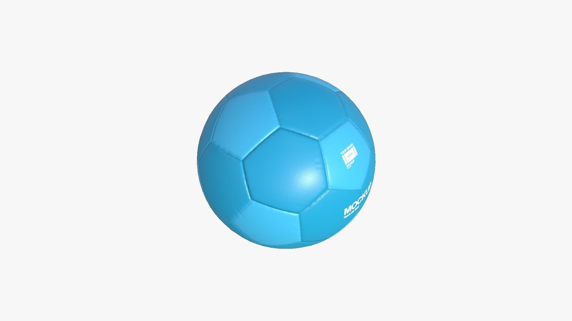 Soccer Ball 02 - Blank Mock Up Basic Template 3D model_4