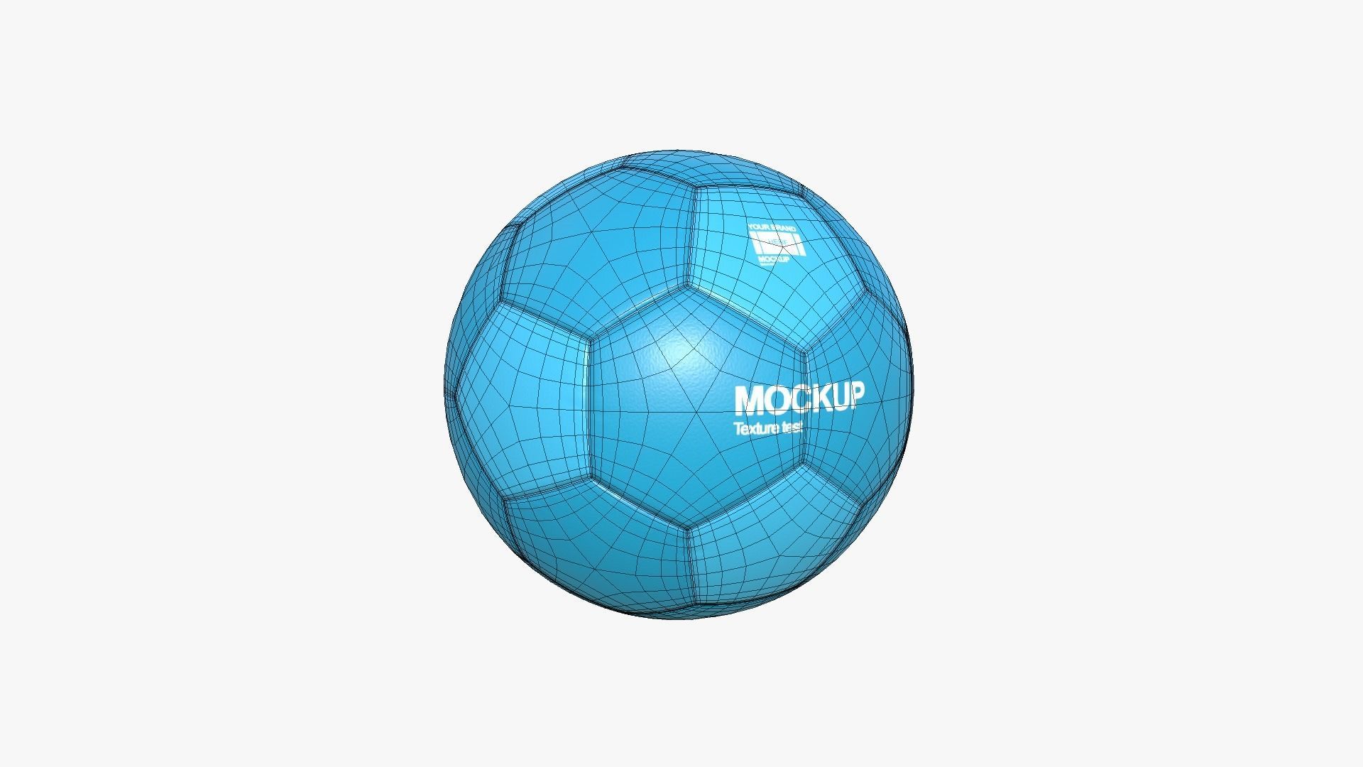 Soccer Ball 02 - Blank Mock Up Basic Template 3D model_7