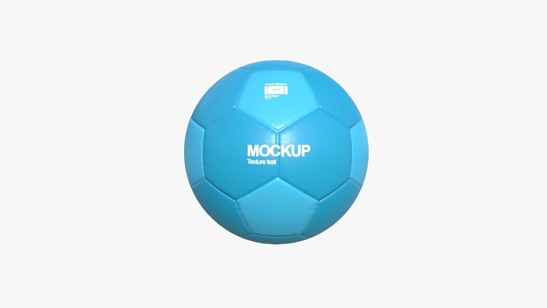 Soccer Ball 02 - Blank Mock Up Basic Template 3D model_3