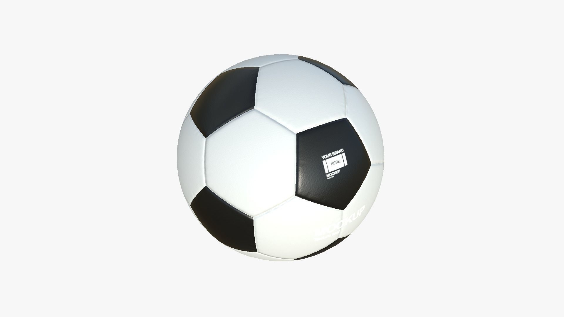 Soccer Ball 02 - Blank Mock Up Basic Template 3D model_1