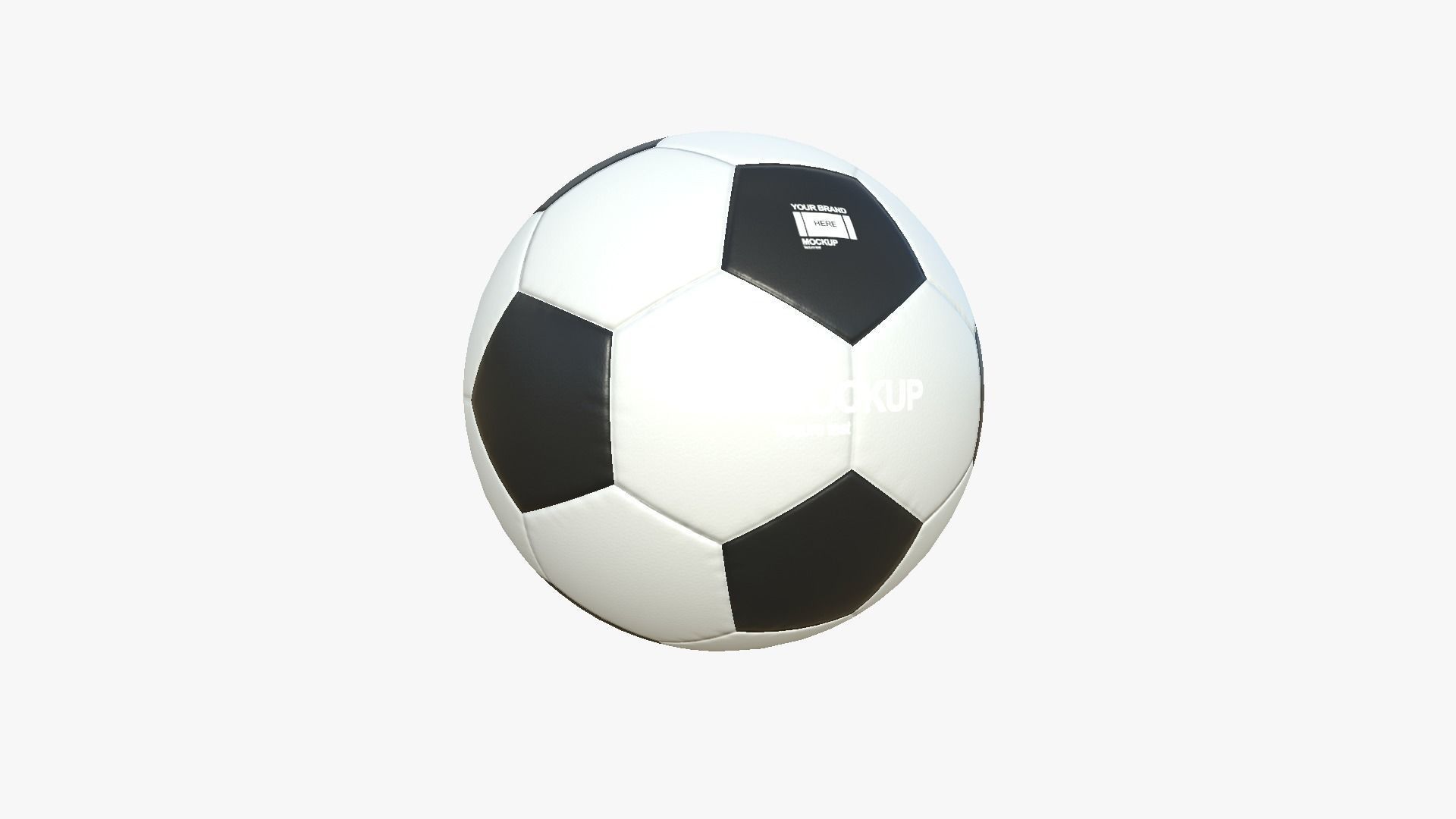 Soccer Ball 02 - Blank Mock Up Basic Template 3D model_6