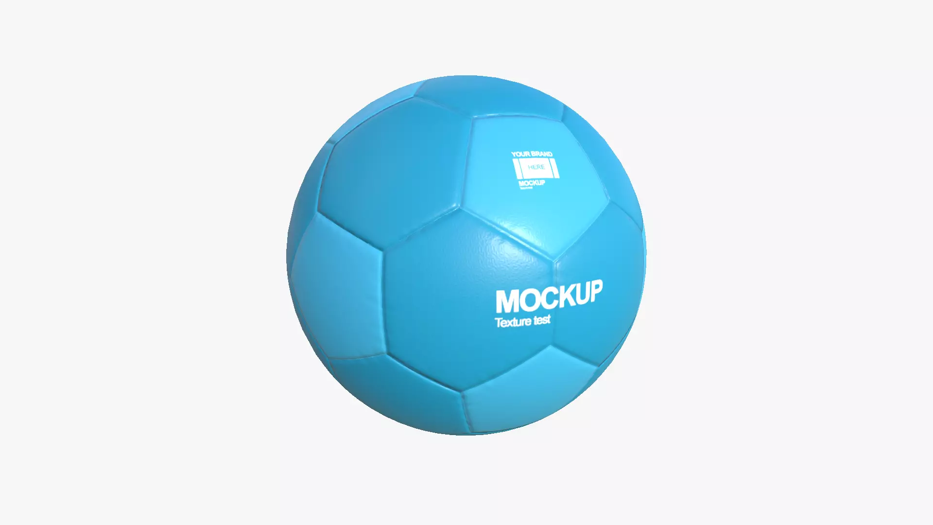Soccer Ball 02 - Blank Mock Up Basic Template 3D model_0