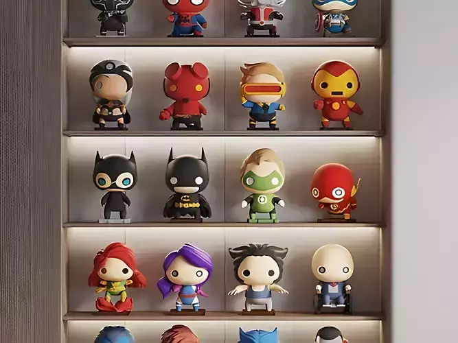 Q version Marvel toy model 3D model