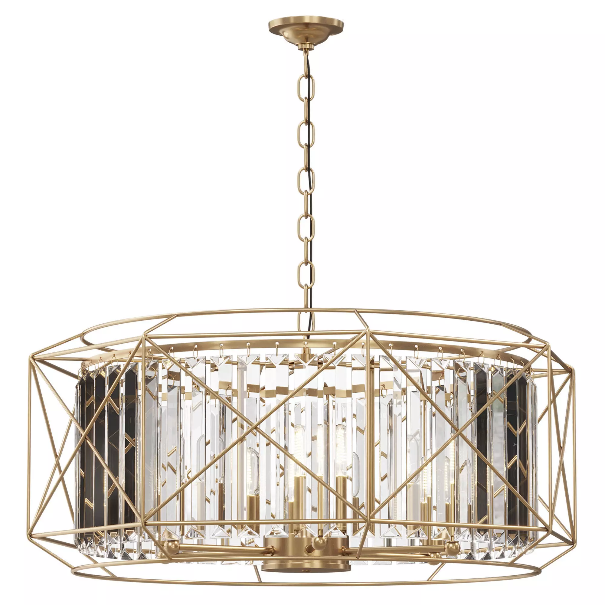 Designer chandelier made of VELM glass by lalume 3D model_0