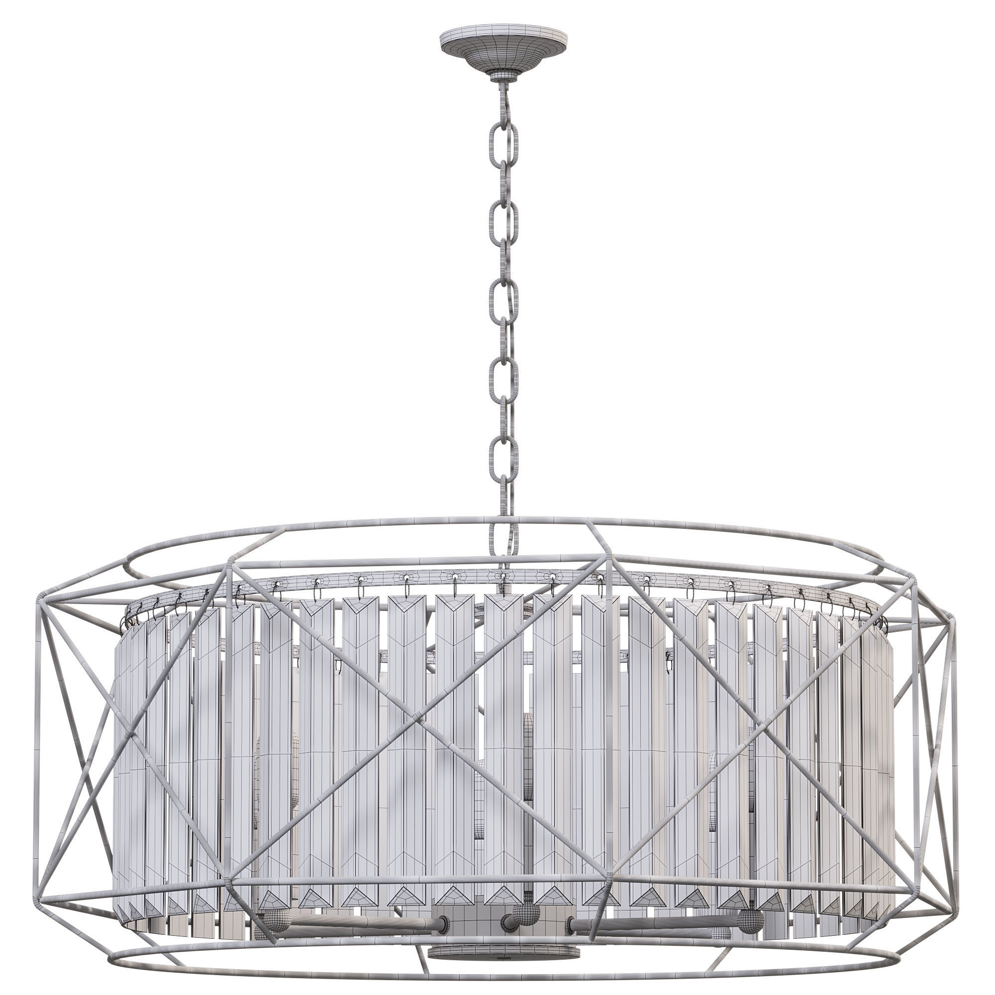 Designer chandelier made of VELM glass by lalume 3D model_2