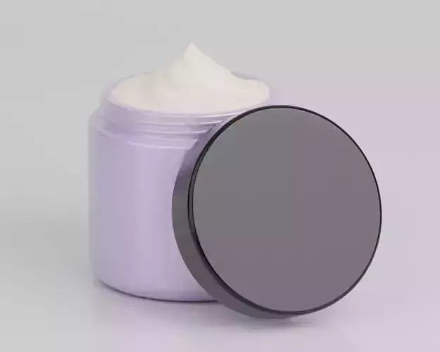 Cream jar High quality 3d model