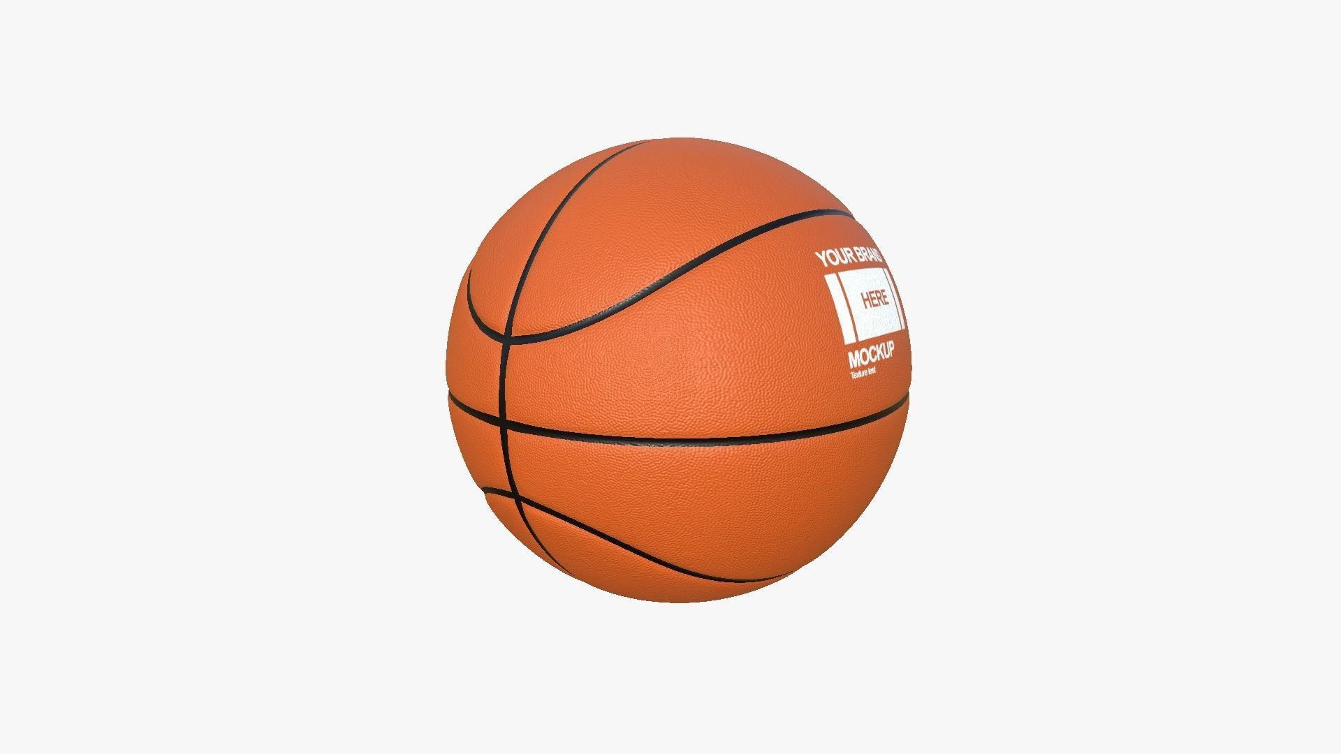 Basket Ball - Blank Mock Up Basic Template 3D model_9