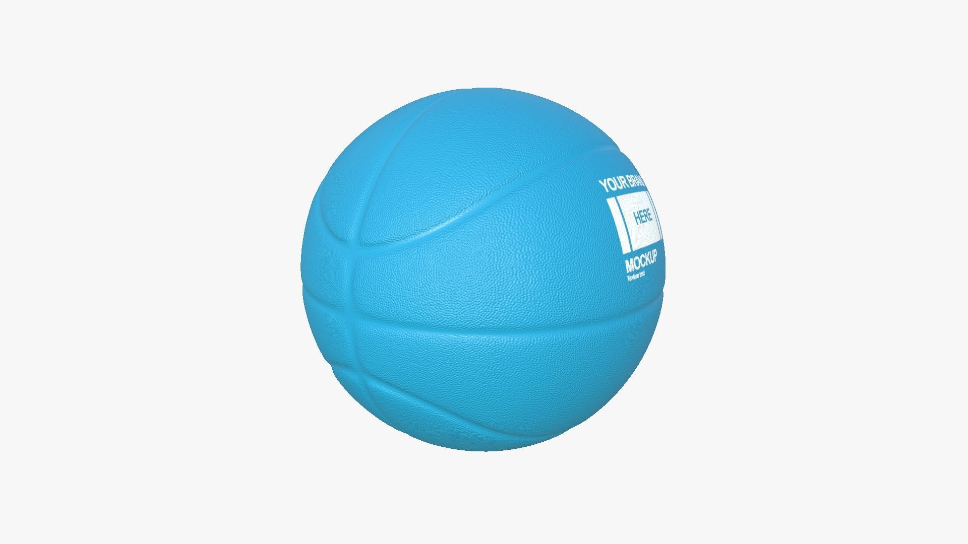 Basket Ball - Blank Mock Up Basic Template 3D model_3