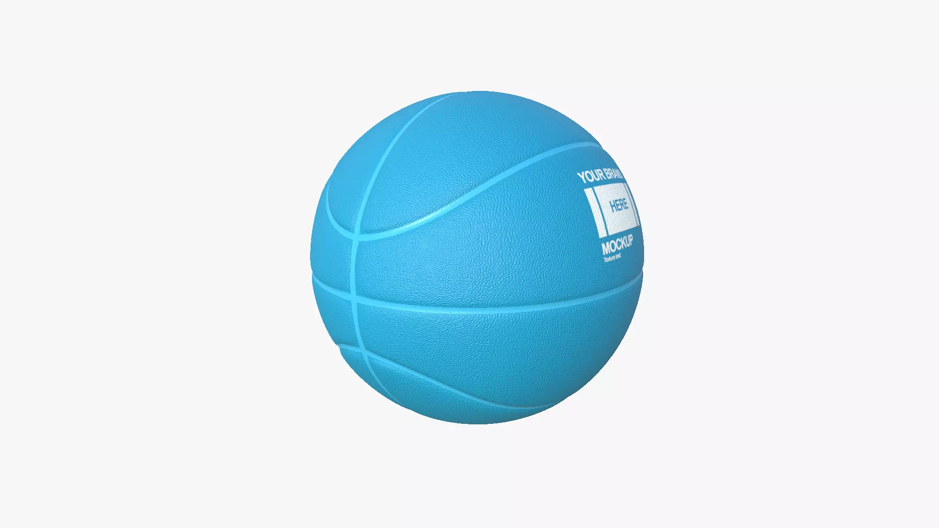 Basket Ball - Blank Mock Up Basic Template 3D model_0