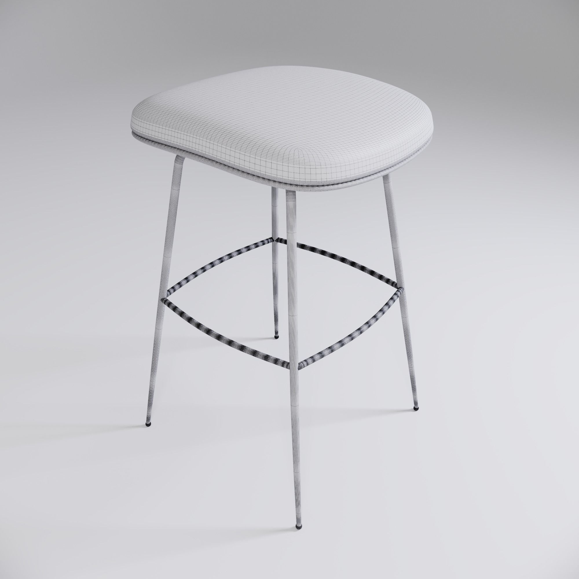 Bar stool 3D model_4
