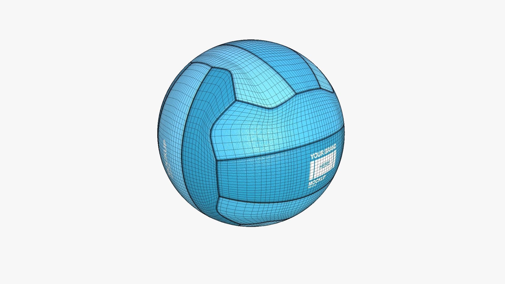 Volley Ball - Blank Mock Up Basic Template 3D model_8