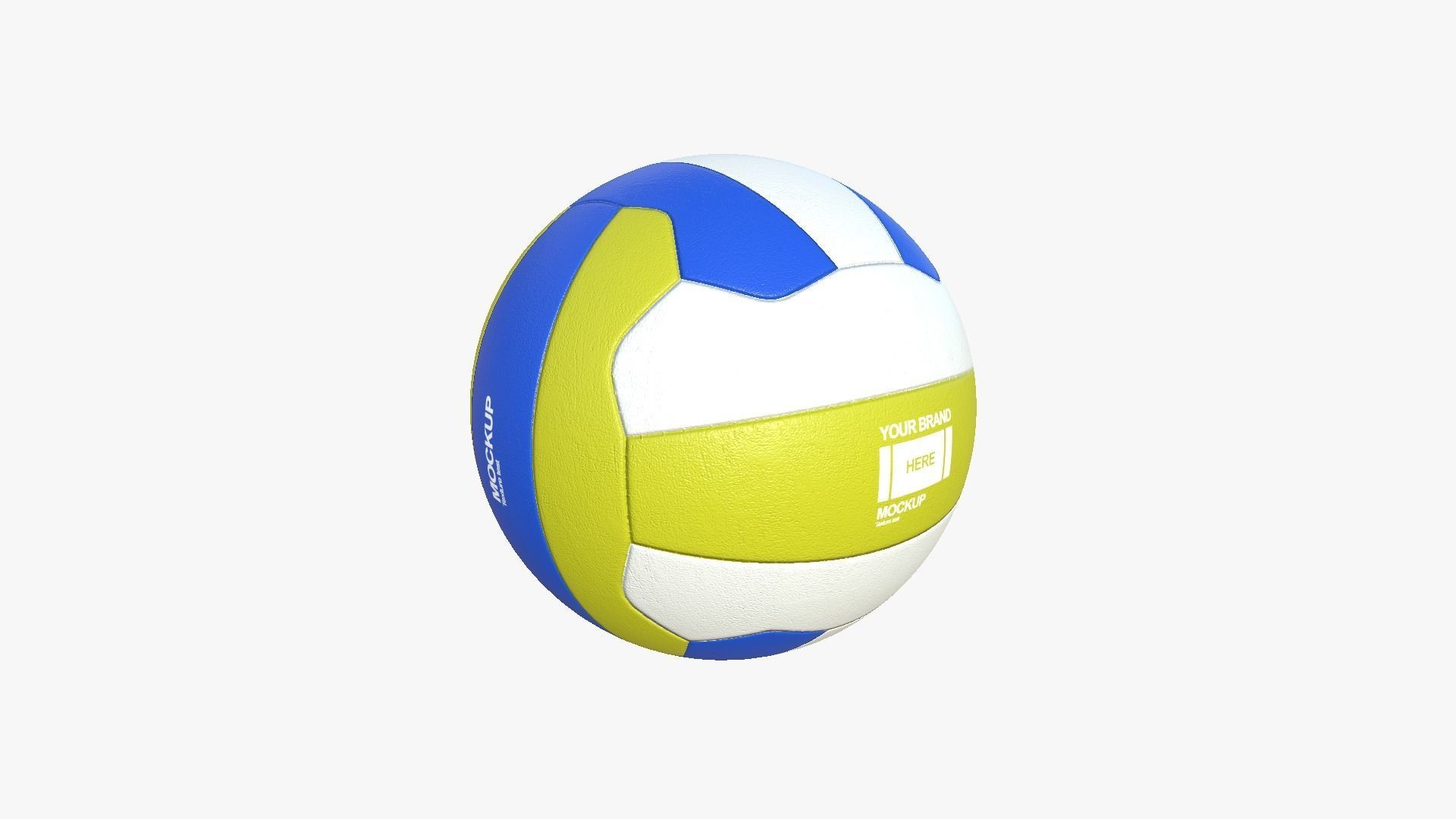 Volley Ball - Blank Mock Up Basic Template 3D model_1