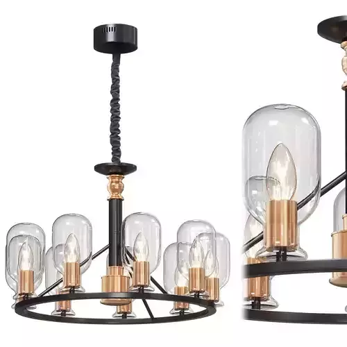 Loft style chandelier by lalume 3D model