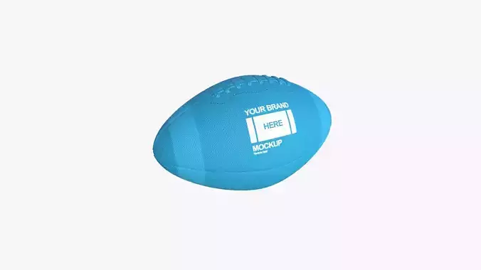 Rugby Ball - Blank Mock Up Basic Template 3D model