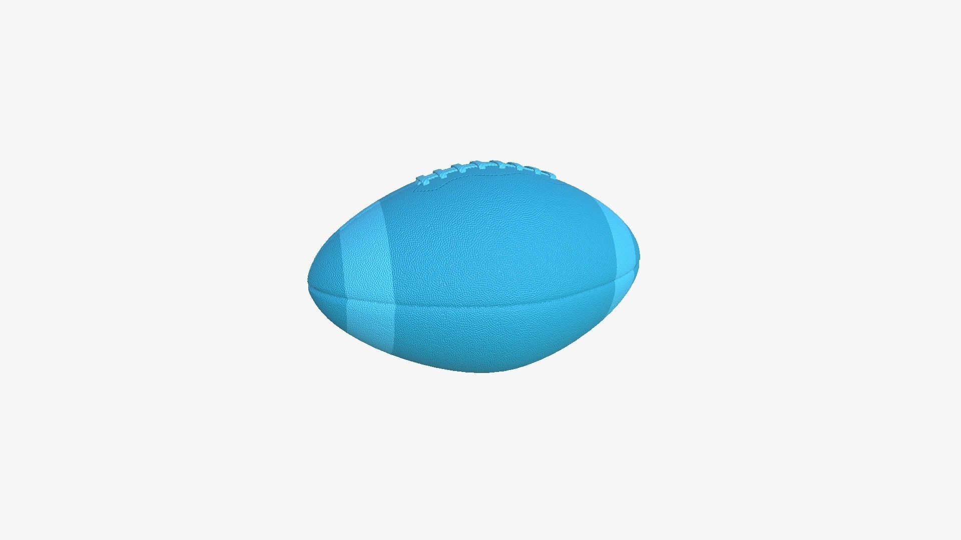 Rugby Ball - Blank Mock Up Basic Template 3D model_3
