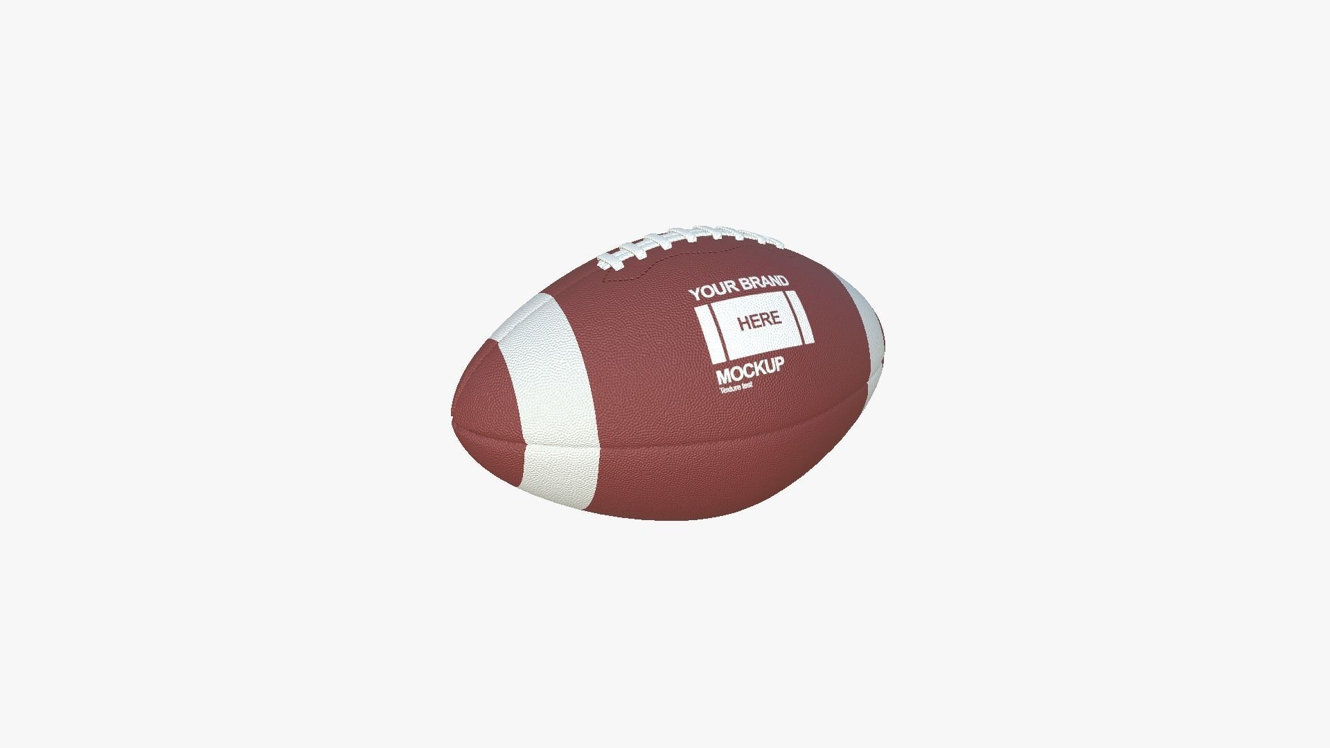 Rugby Ball - Blank Mock Up Basic Template 3D model_1