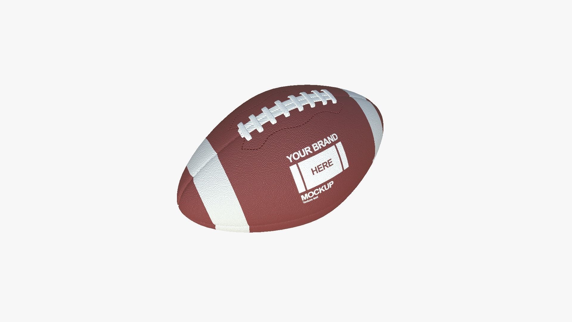 Rugby Ball - Blank Mock Up Basic Template 3D model_4