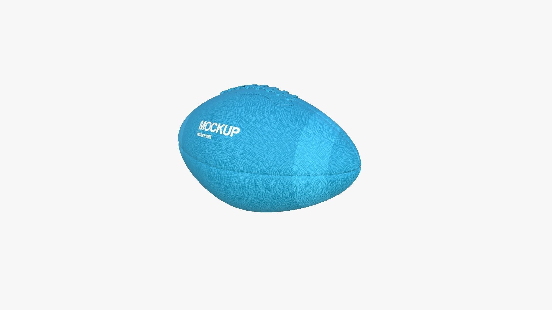 Rugby Ball - Blank Mock Up Basic Template 3D model_9