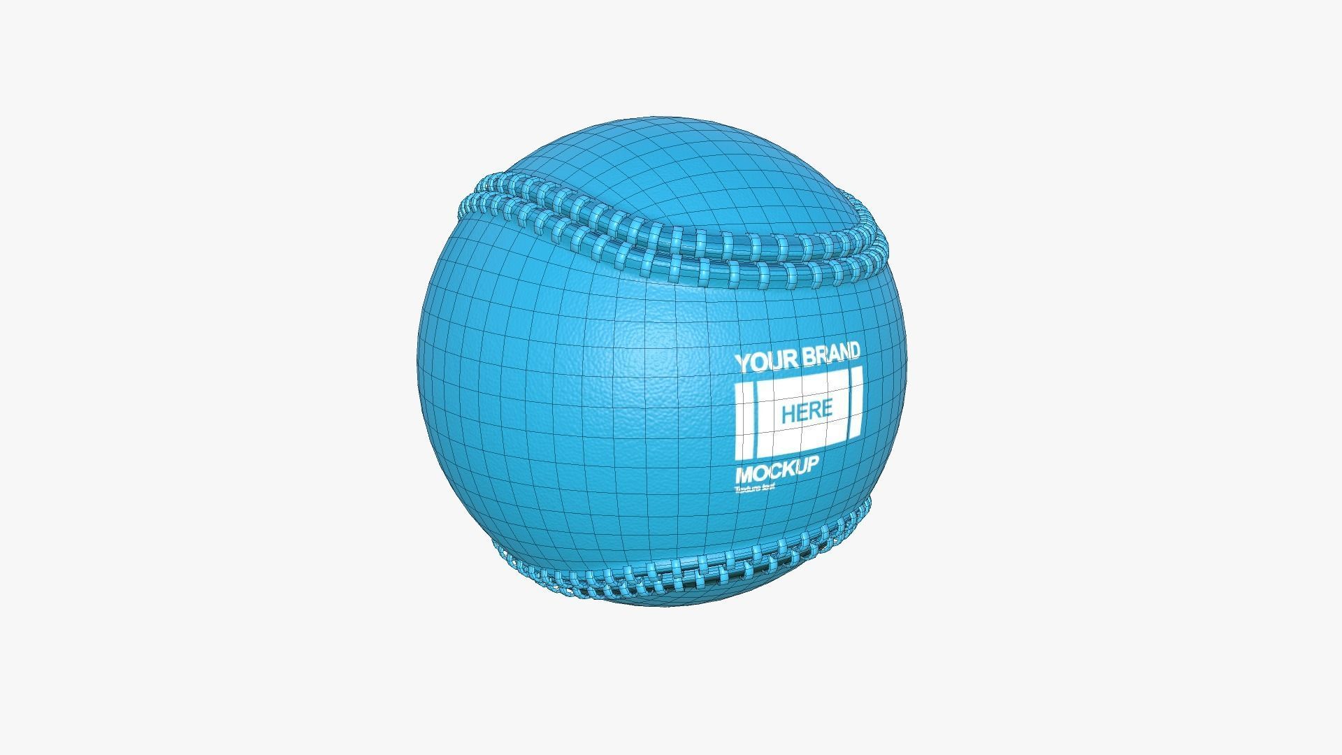 Baseball Ball 02 - Blank Mock Up Basic Template 3D model_7
