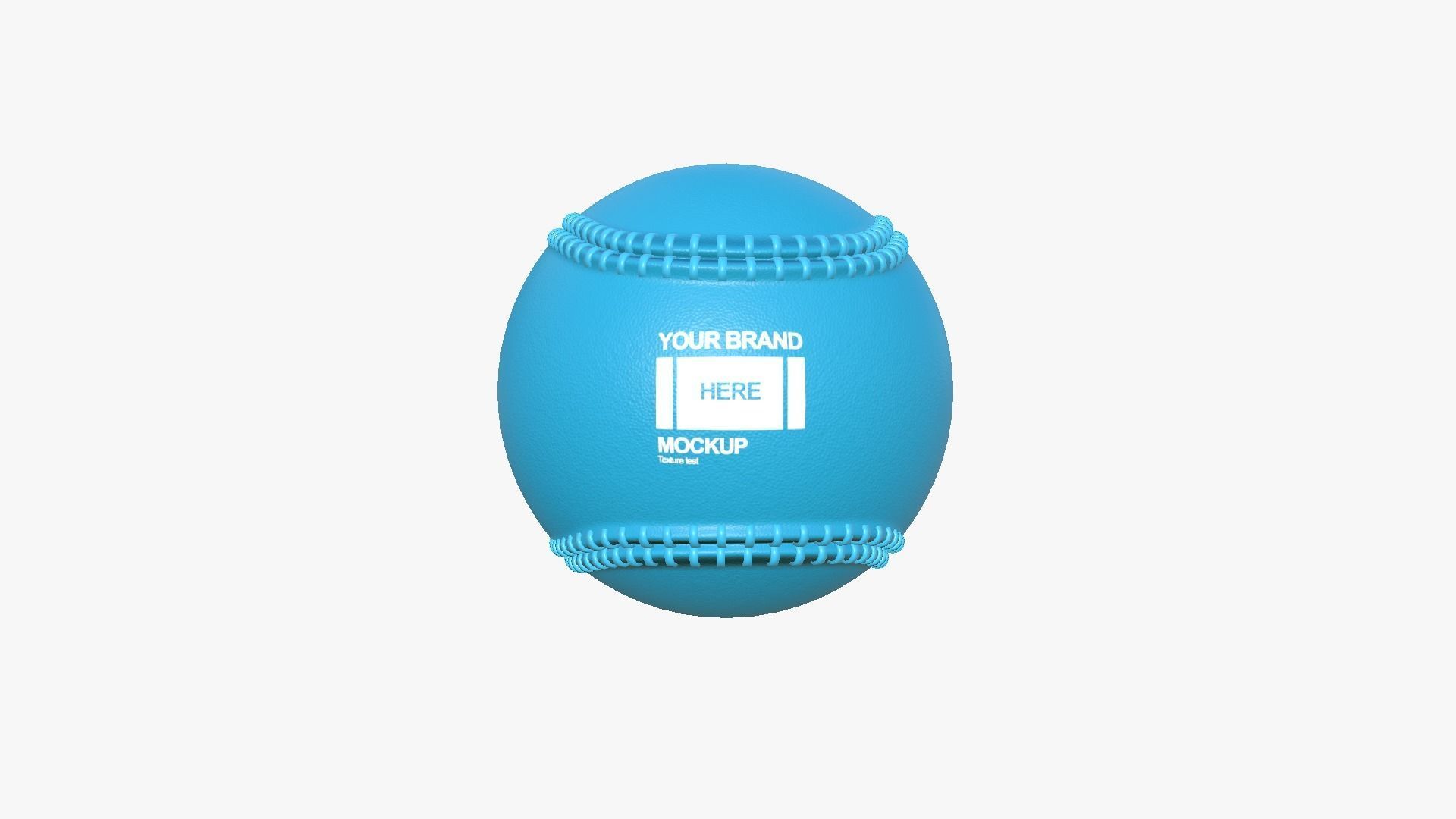 Baseball Ball 02 - Blank Mock Up Basic Template 3D model_1