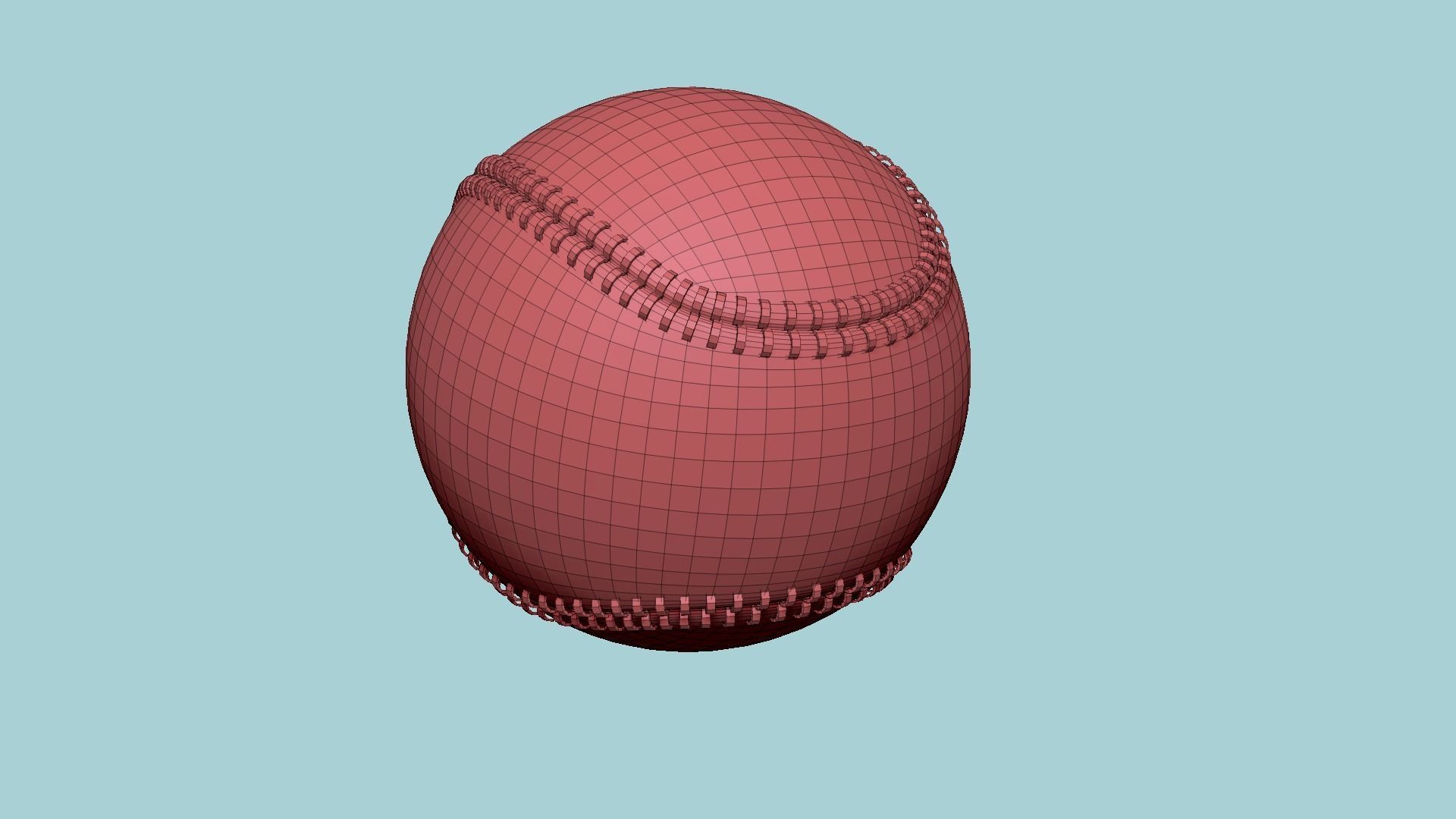 Baseball Ball 02 - Blank Mock Up Basic Template 3D model_15