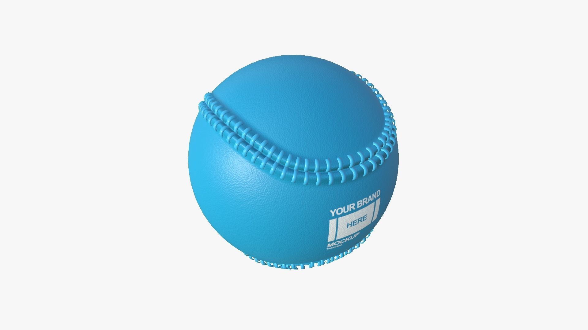 Baseball Ball 02 - Blank Mock Up Basic Template 3D model_5