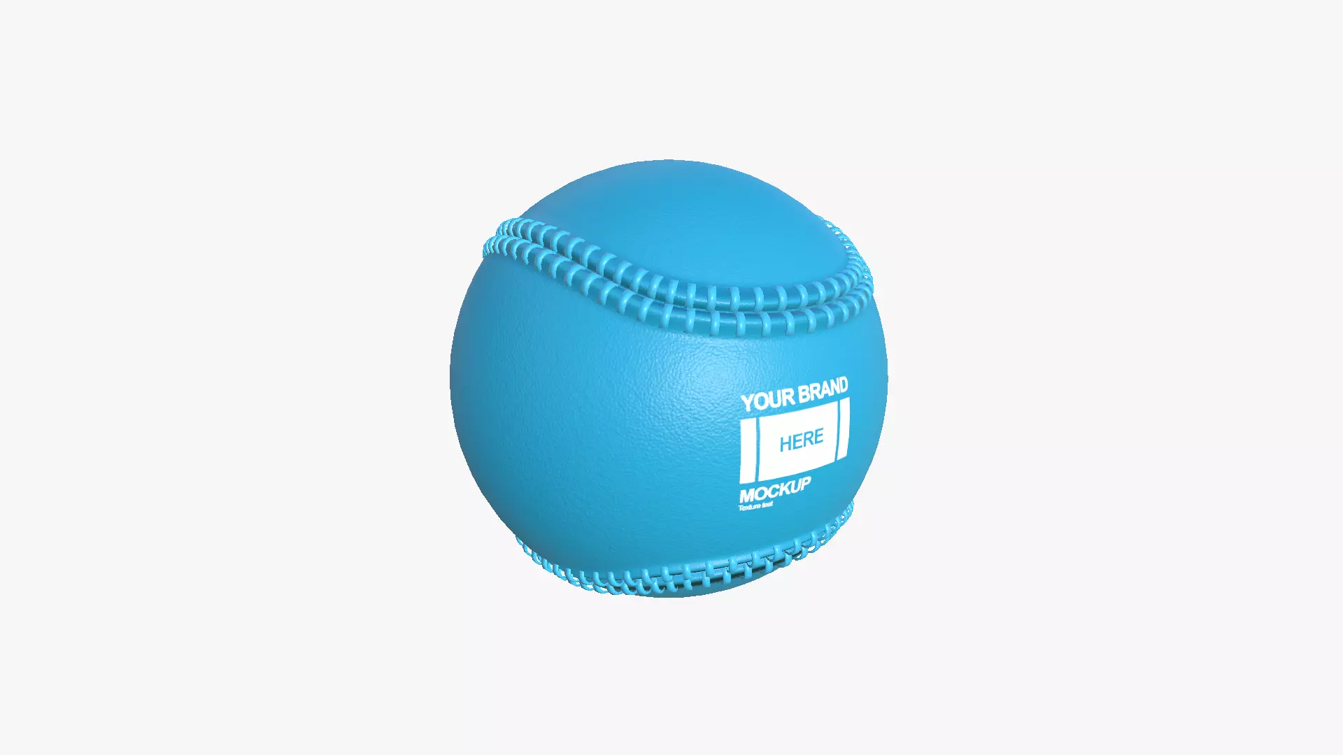 Baseball Ball 02 - Blank Mock Up Basic Template 3D model_0