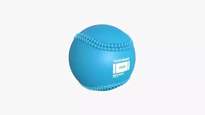 Baseball Ball 02 - Blank Mock Up Basic Template 3D model