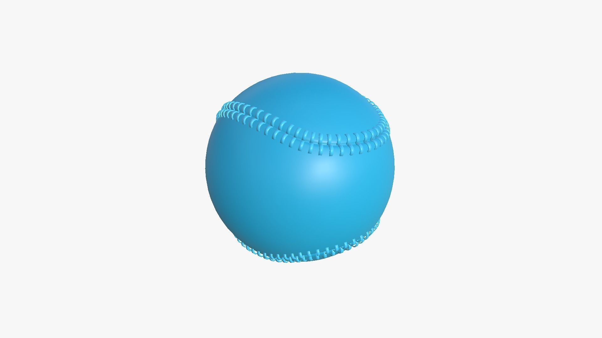 Baseball Ball 02 - Blank Mock Up Basic Template 3D model_3