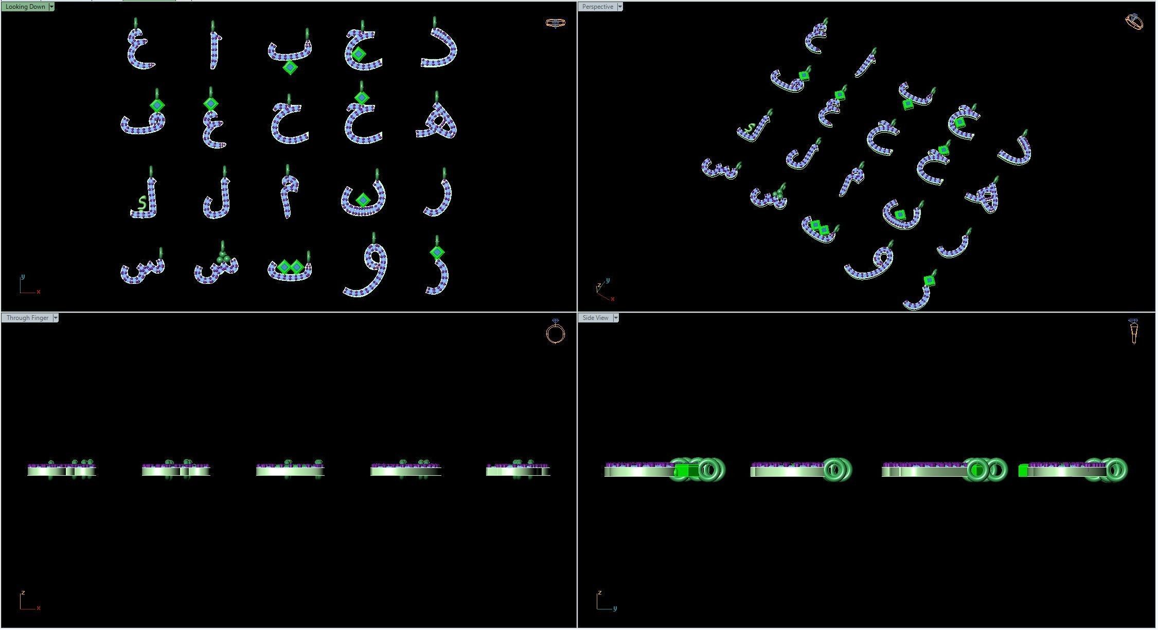 ARABIC ALPHABET 3D print model_2