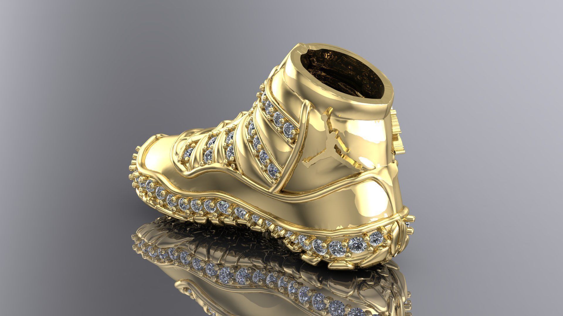 air jordan retro 11 with stones 3D 3D print model_4