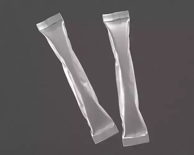 Sachet High quality 3d model Low-poly 3D model