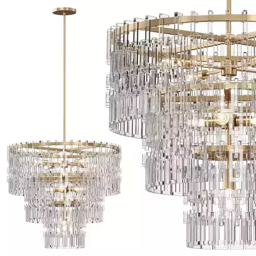 Chandelier Marignan Round Chandelier 60 by lalume 3D model